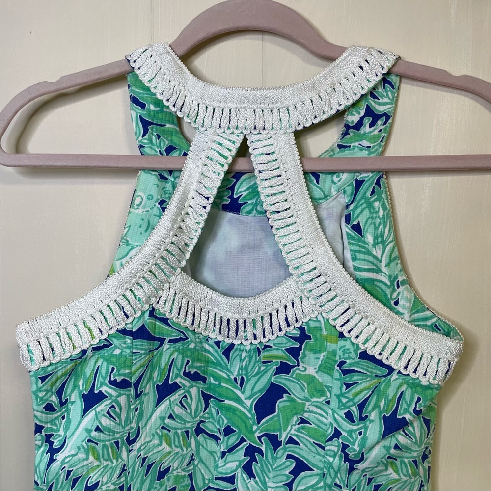 Lilly Pulitzer green and blue shift dress - Picture 6 of 7